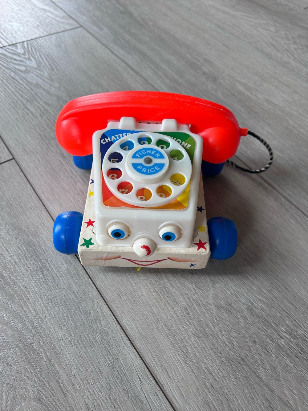 Vintage Fisher-Price Chatter Telephone Model 747 Pull Toy 1961 Retro Collectible